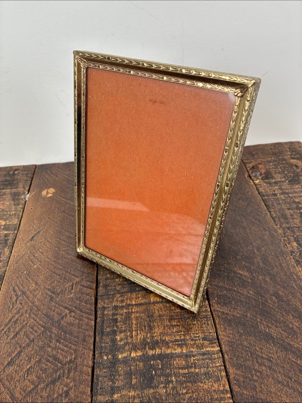 Vintage Decorative Brass Picture Frame 5x7 Photo
